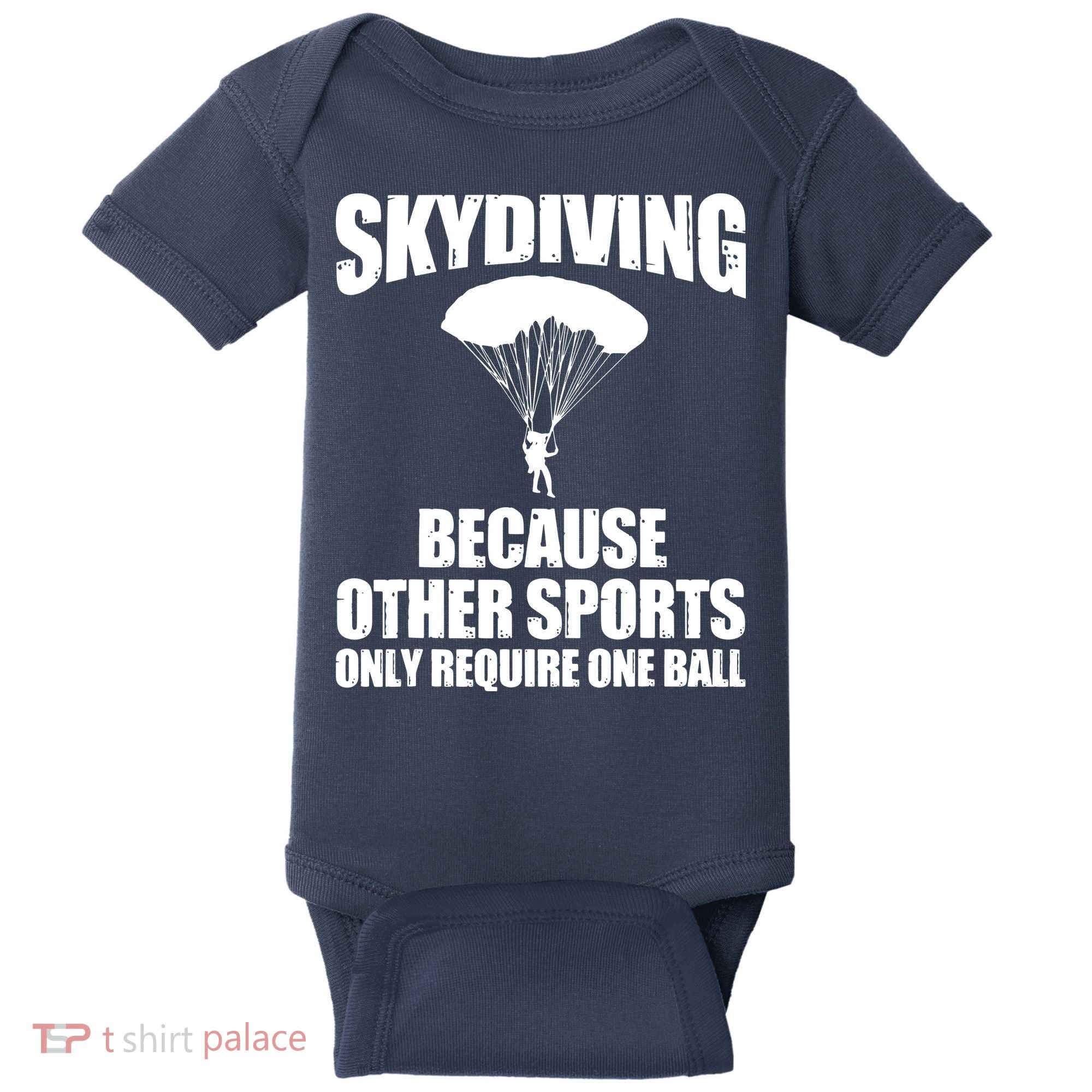 Cool Skydiving Art For Men Women Skydive Parachute Skydiver Baby Bodysuit