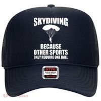 Cool Skydiving Art For Men Women Skydive Parachute Skydiver Hat thumb 0
