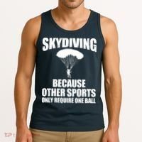 Cool Skydiving Art For Men Women Skydive Parachute Skydiver Tank Top thumb 3