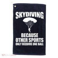 Cool Skydiving Art For Men Women Skydive Parachute Skydiver Golf Towel thumb 0