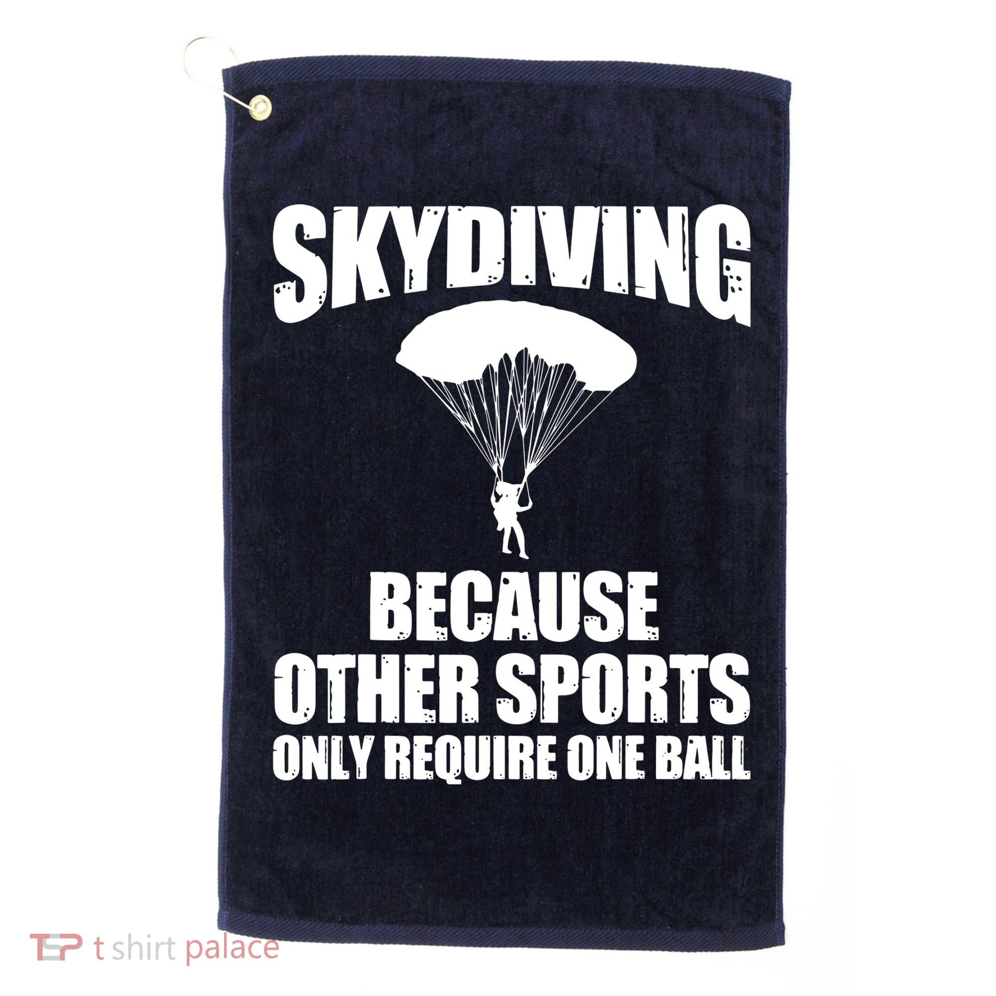 Cool Skydiving Art For Men Women Skydive Parachute Skydiver Golf Towel