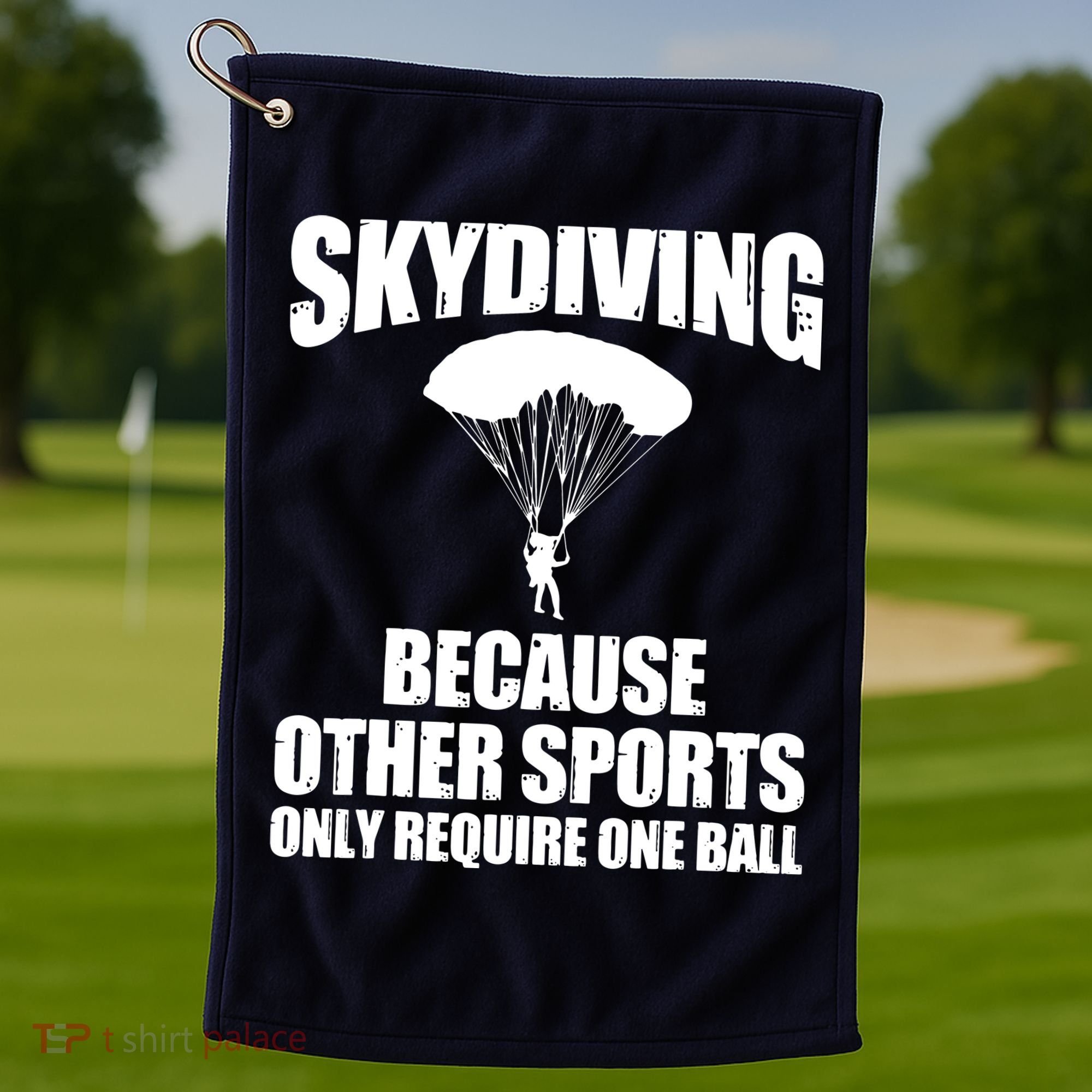 Cool Skydiving Art For Men Women Skydive Parachute Skydiver Golf Towel