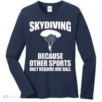 Cool Skydiving Art For Men Women Skydive Parachute Skydiver Women's Long Sleeve Shirt thumb 0