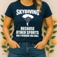 Cool Skydiving Art For Men Women Skydive Parachute Skydiver Women's T-Shirt thumb 2
