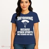 Cool Skydiving Art For Men Women Skydive Parachute Skydiver Women's T-Shirt thumb 4