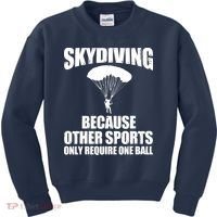 Cool Skydiving Art For Men Women Skydive Parachute Skydiver Kids Sweatshirt thumb 0