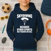 Cool Skydiving Art For Men Women Skydive Parachute Skydiver Kids Hoodie thumb 2
