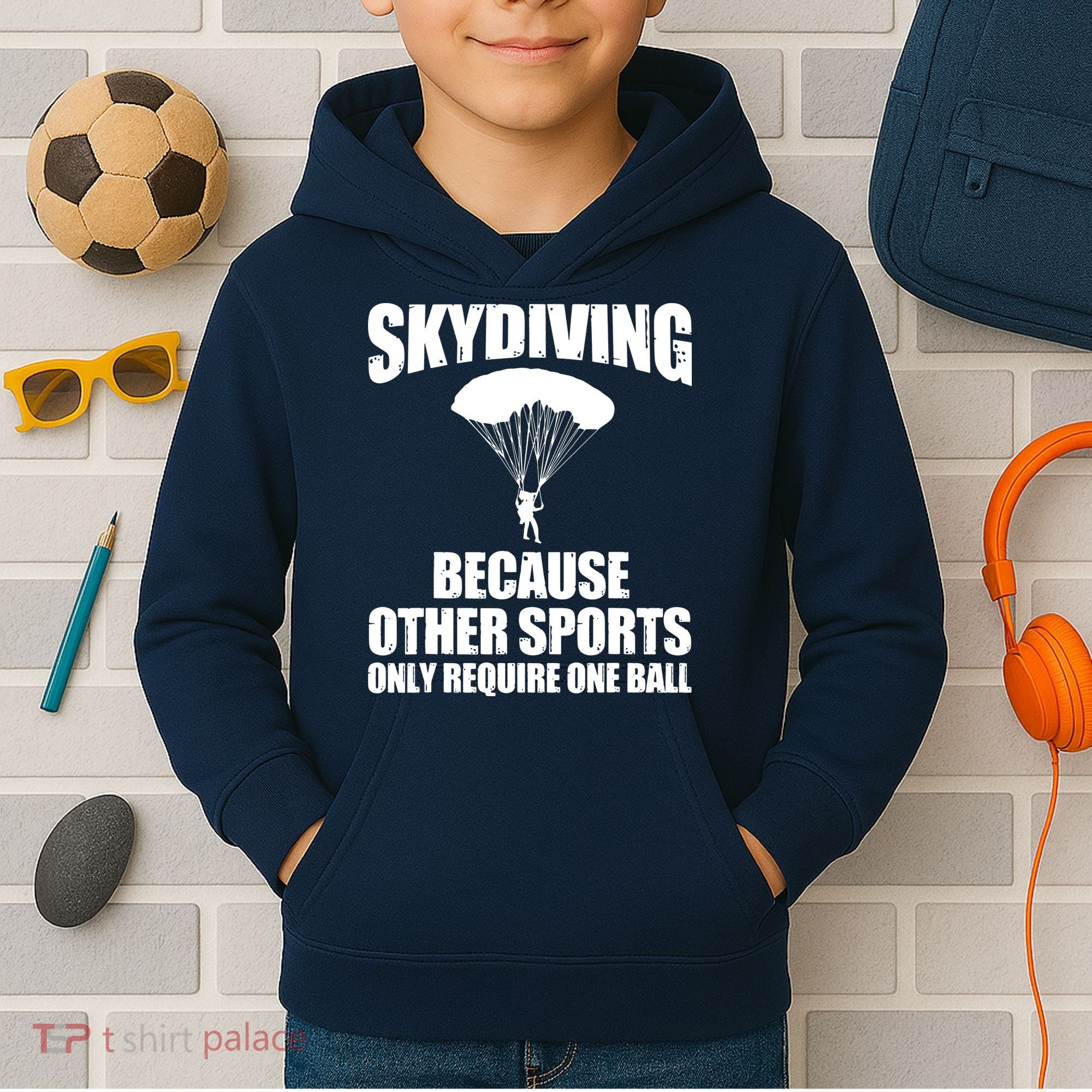 Cool Skydiving Art For Men Women Skydive Parachute Skydiver Kids Hoodie