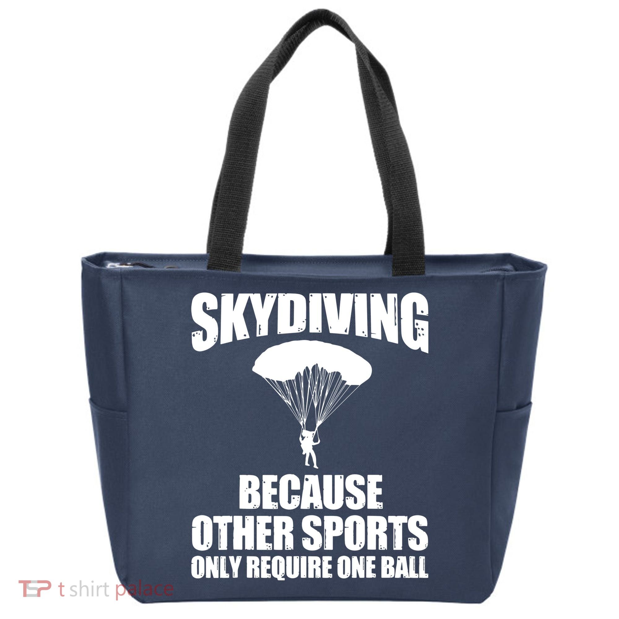 Cool Skydiving Art For Men Women Skydive Parachute Skydiver Tote Bag