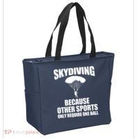 Cool Skydiving Art For Men Women Skydive Parachute Skydiver Tote Bag thumb 2