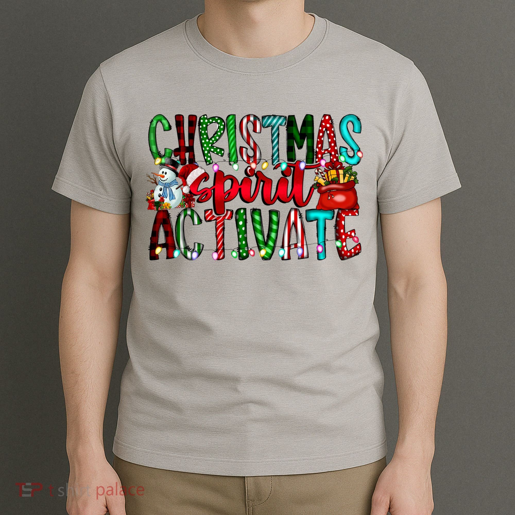 Christmas Spirit Activate Funny Christmas Xmas T-Shirt