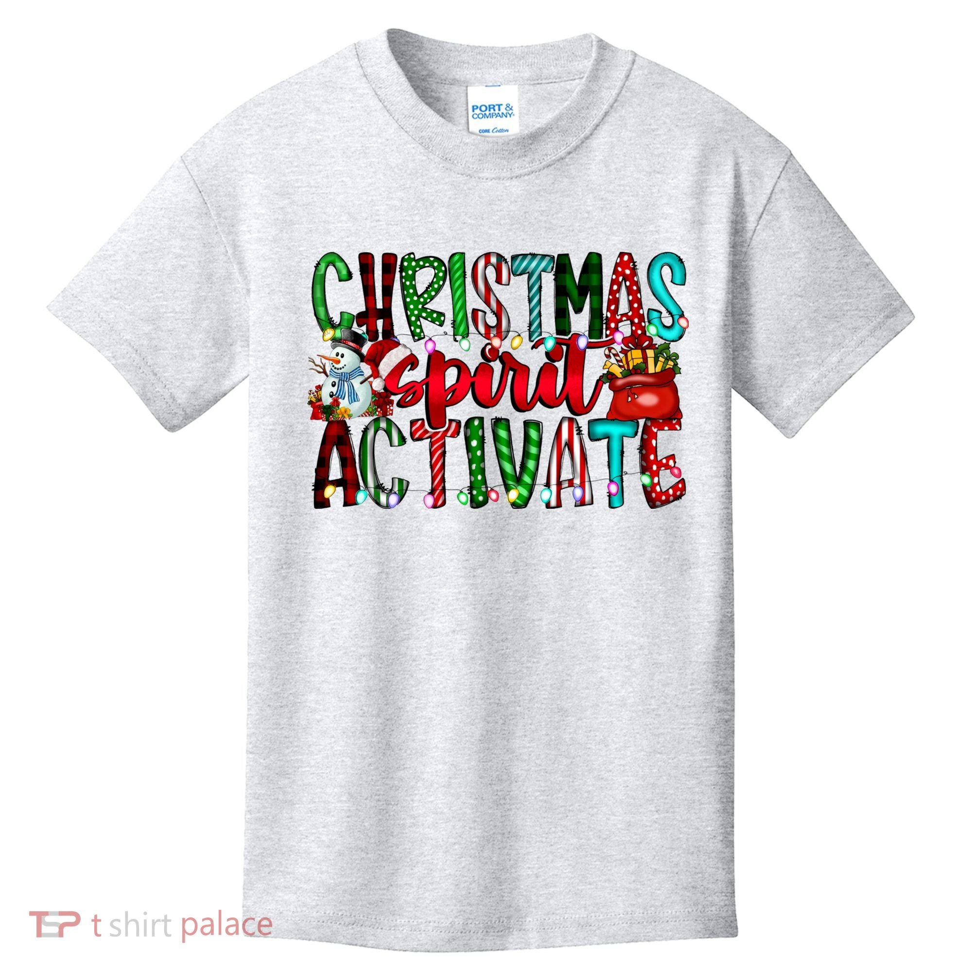 Christmas Spirit Activate Funny Christmas Xmas Kids T-Shirt