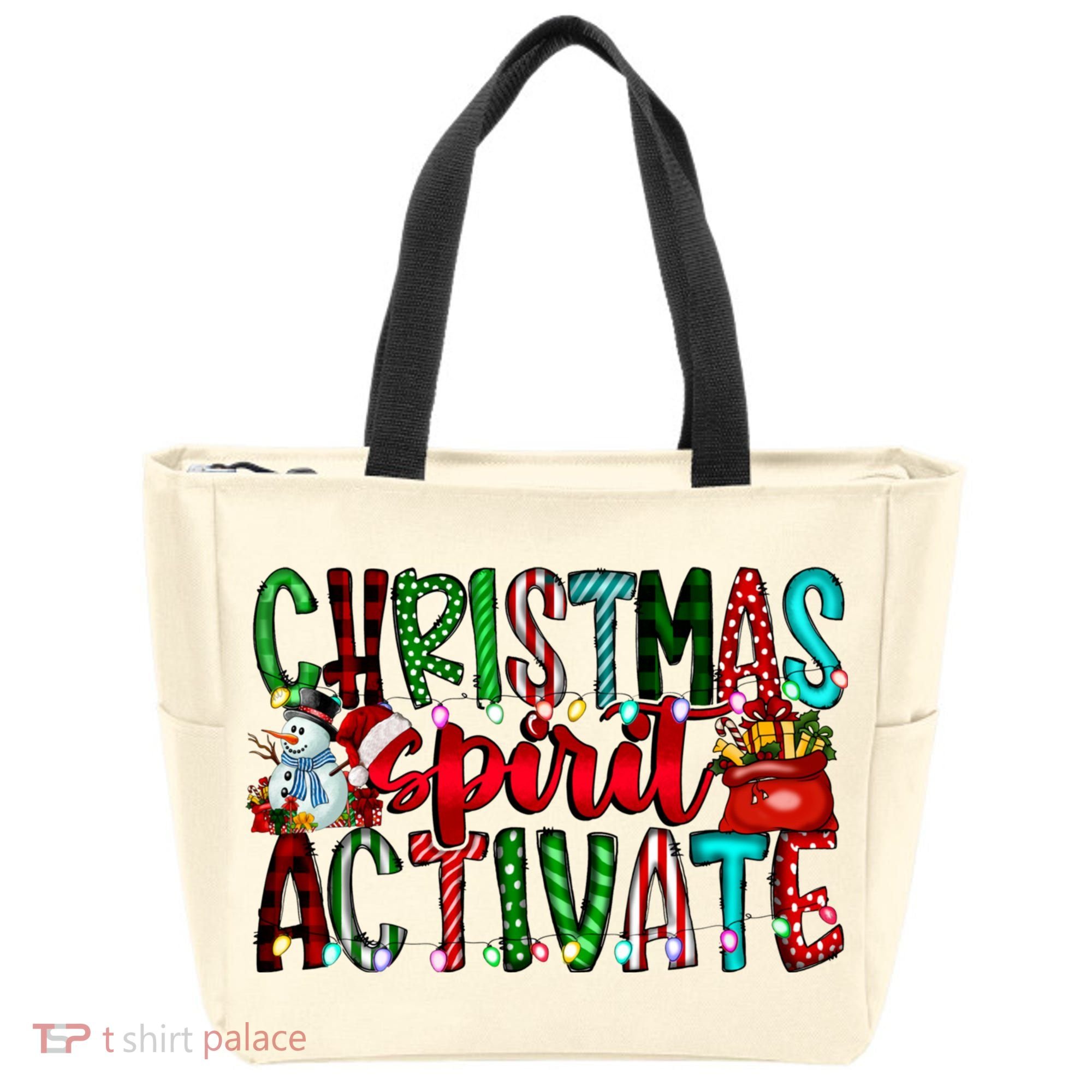 Christmas Spirit Activate Funny Christmas Xmas Tote Bag