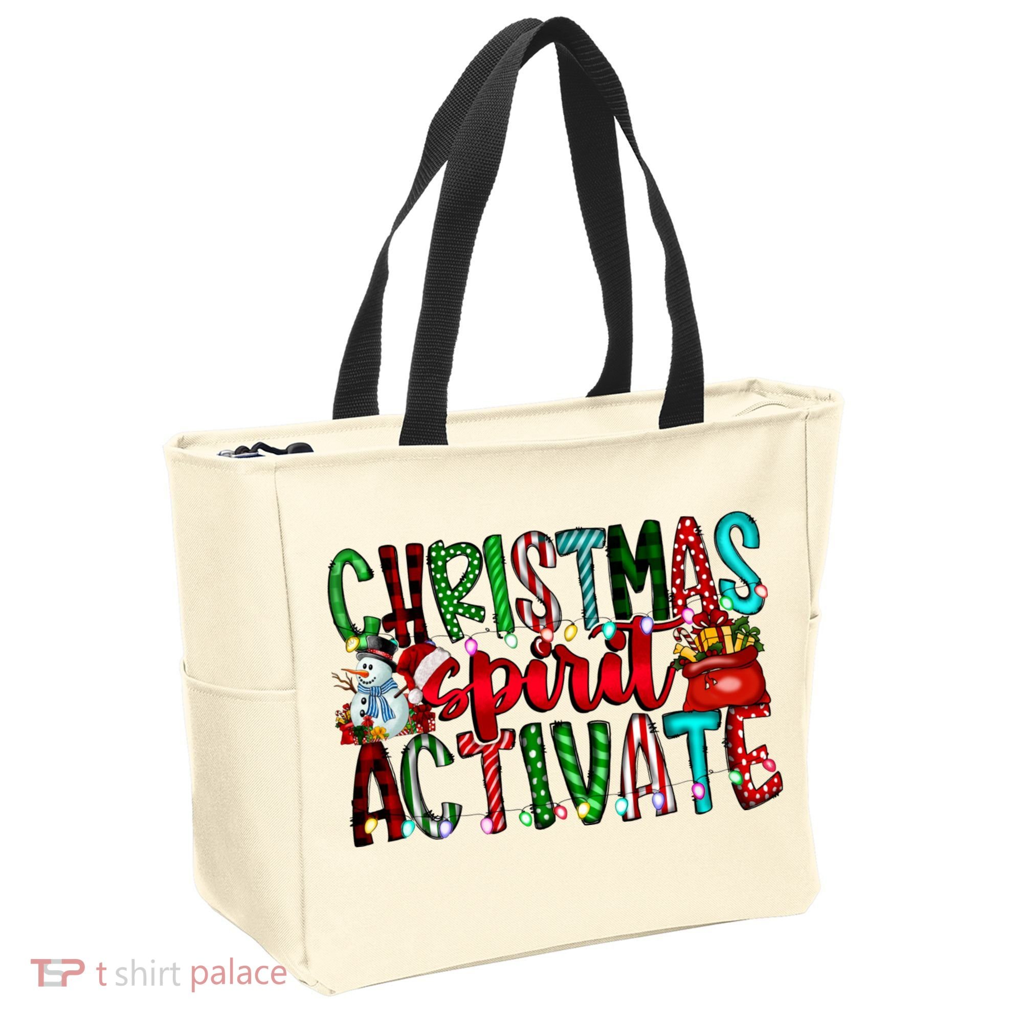 Christmas Spirit Activate Funny Christmas Xmas Tote Bag