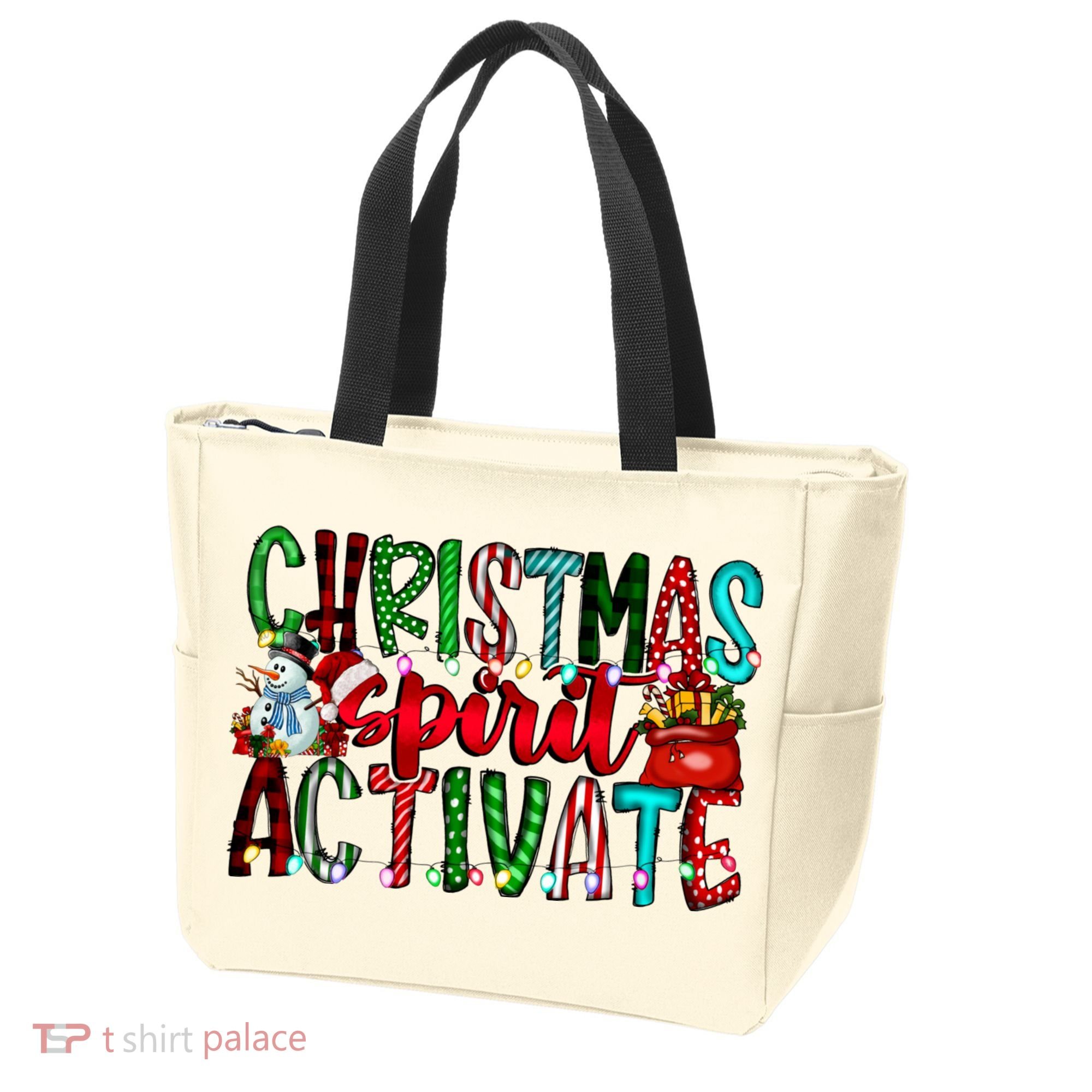 Christmas Spirit Activate Funny Christmas Xmas Tote Bag