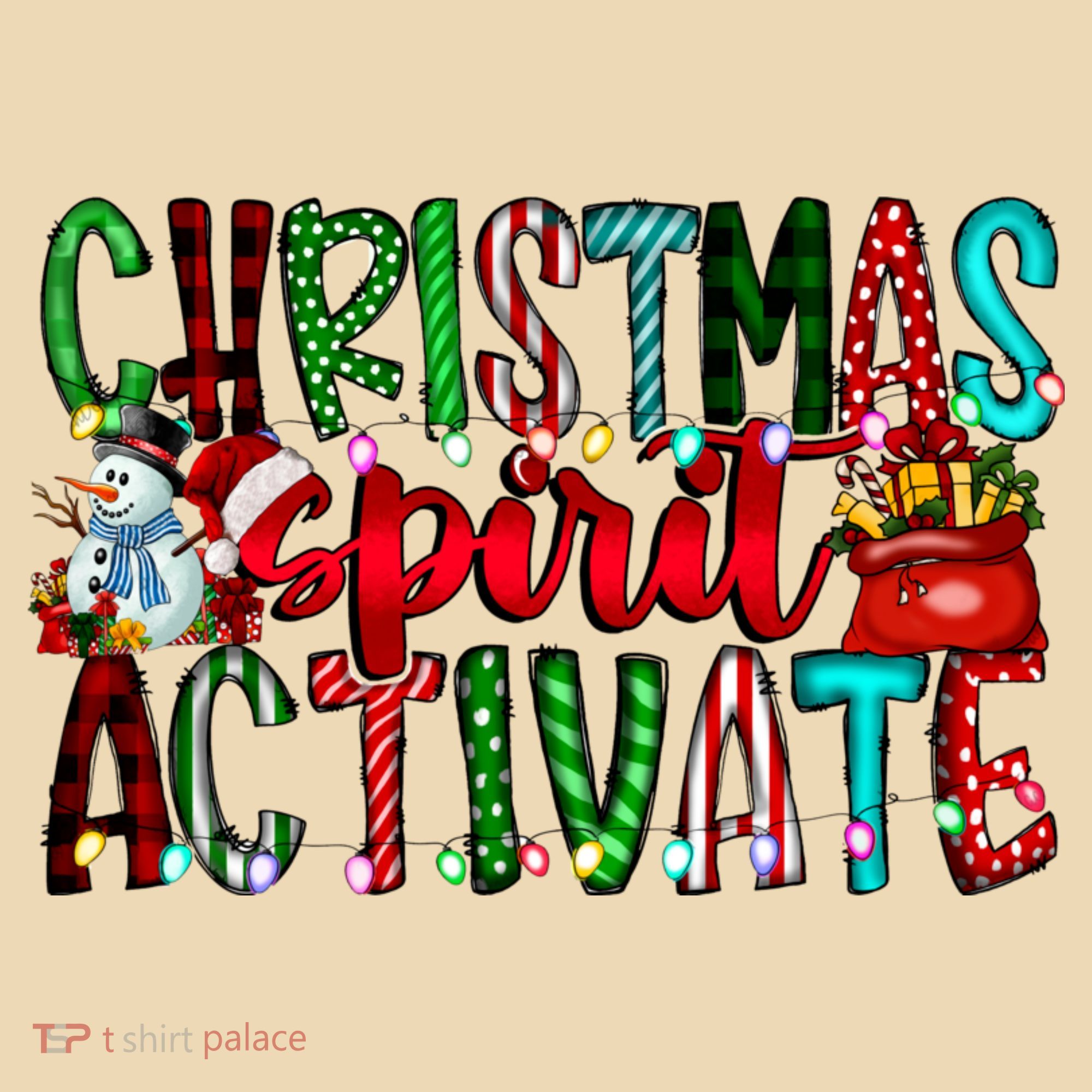 Christmas Spirit Activate Funny Christmas Xmas Tote Bag
