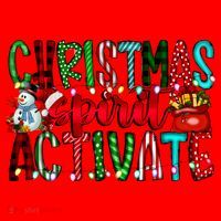 Christmas Spirit Activate Funny Christmas Xmas Santa Hat thumb 1