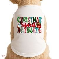 Christmas Spirit Activate Funny Christmas Xmas Doggie Tank thumb 0