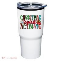 Christmas Spirit Activate Funny Christmas Xmas Tumbler thumb 0