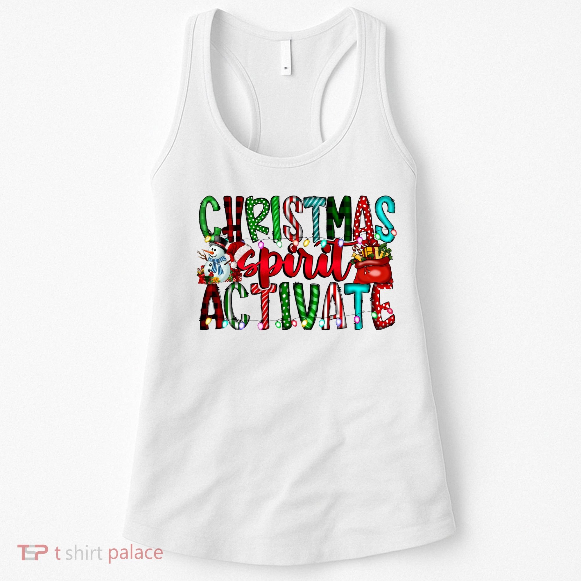 Christmas Spirit Activate Funny Christmas Xmas Women's Tank Top