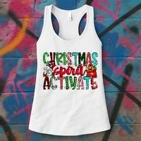 Christmas Spirit Activate Funny Christmas Xmas Women's Tank Top thumb 3