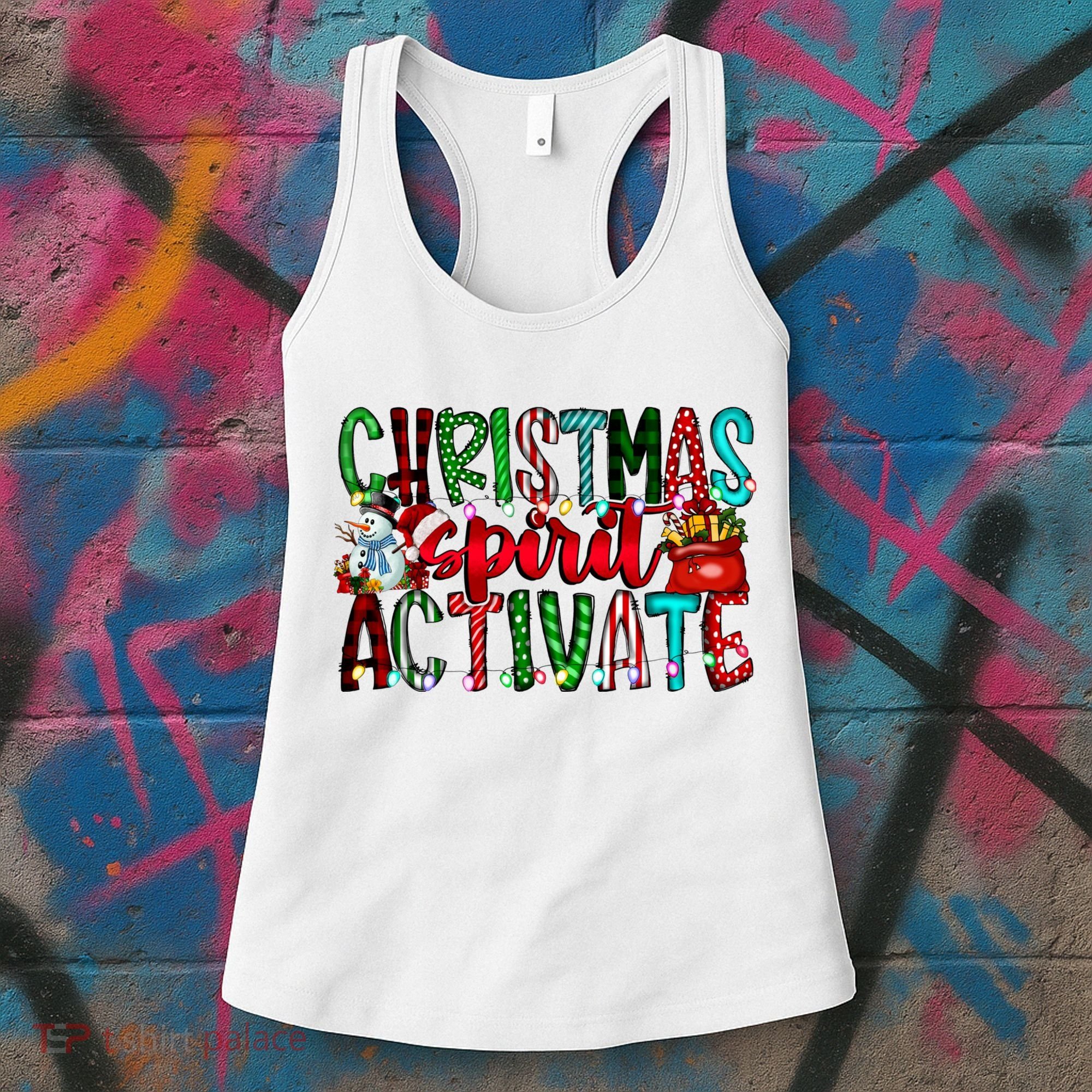 Christmas Spirit Activate Funny Christmas Xmas Women's Tank Top