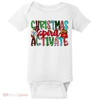 Christmas Spirit Activate Funny Christmas Xmas Baby Bodysuit thumb 0
