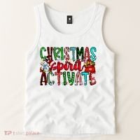 Christmas Spirit Activate Funny Christmas Xmas Tank Top thumb 2