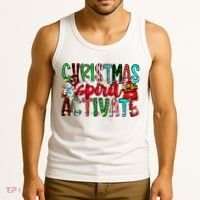 Christmas Spirit Activate Funny Christmas Xmas Tank Top thumb 3