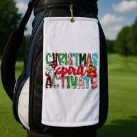 Christmas Spirit Activate Funny Christmas Xmas Golf Towel thumb 2