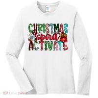 Christmas Spirit Activate Funny Christmas Xmas Women's Long Sleeve Shirt thumb 0