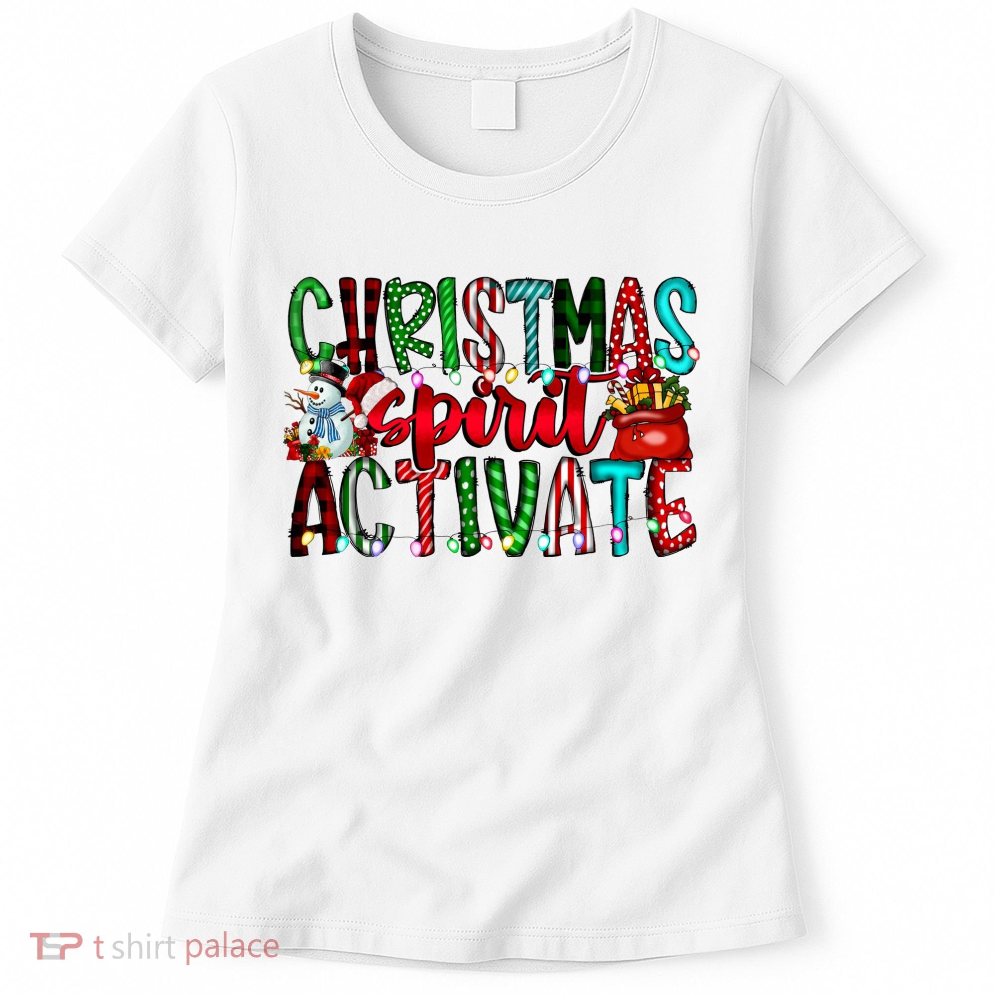 Christmas Spirit Activate Funny Christmas Xmas Women's T-Shirt