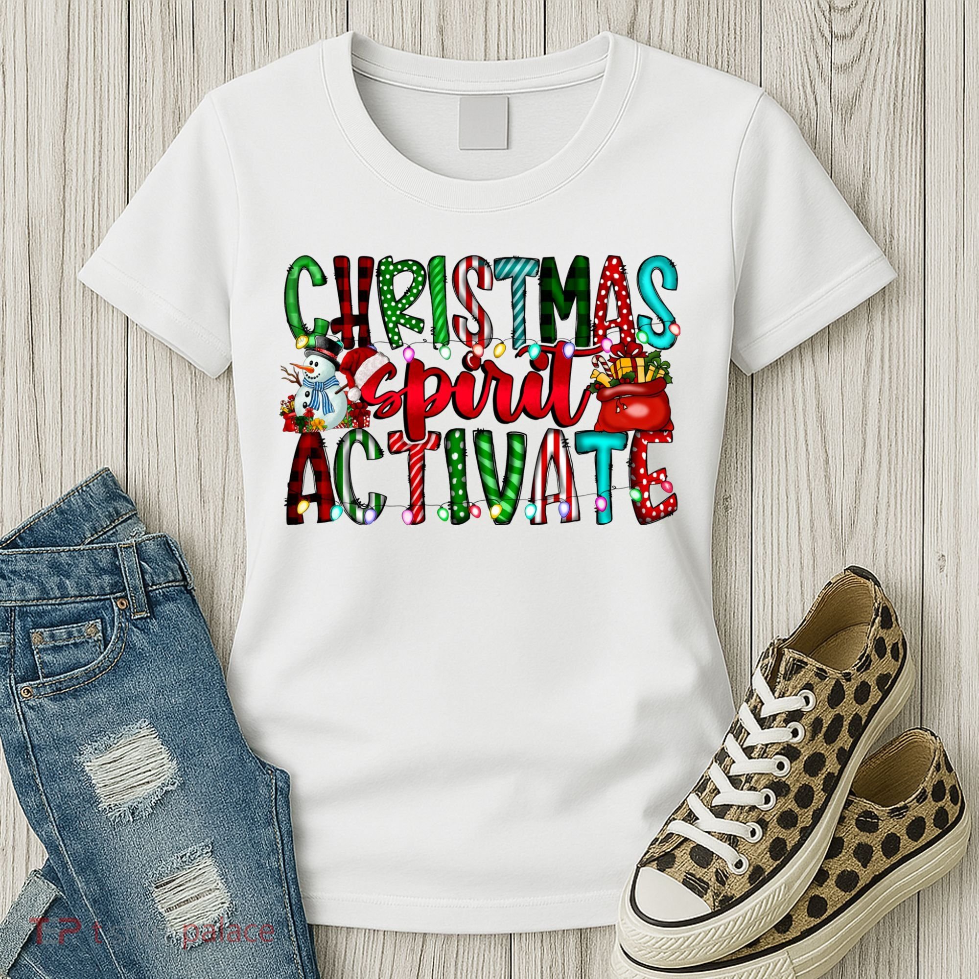 Christmas Spirit Activate Funny Christmas Xmas Women's T-Shirt