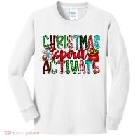 Christmas Spirit Activate Funny Christmas Xmas Kids Long Sleeve Shirt thumb 0
