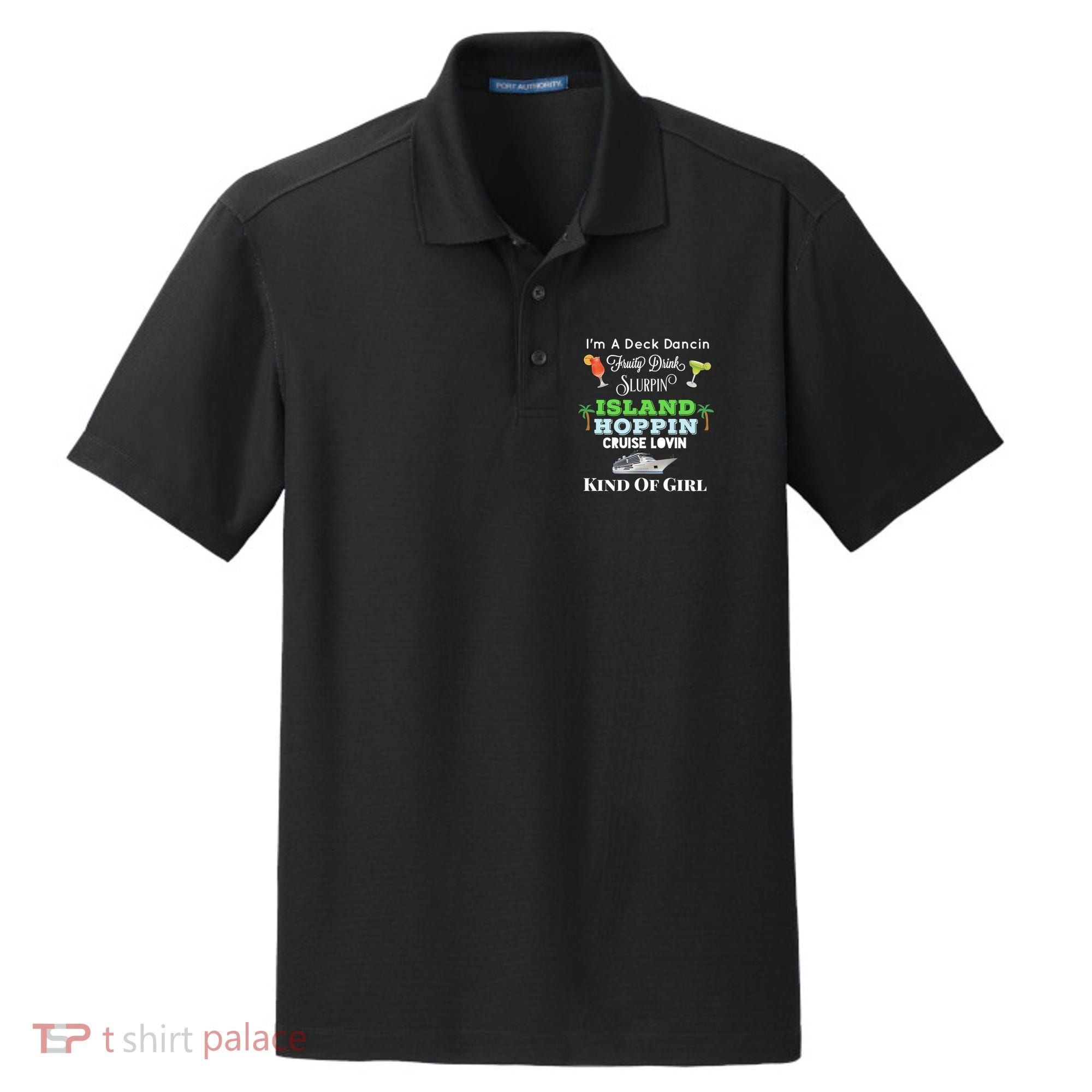 Cruise Ship Accessories Island Hoppin Cruise Boat Gift Dry Zone Grid Polo