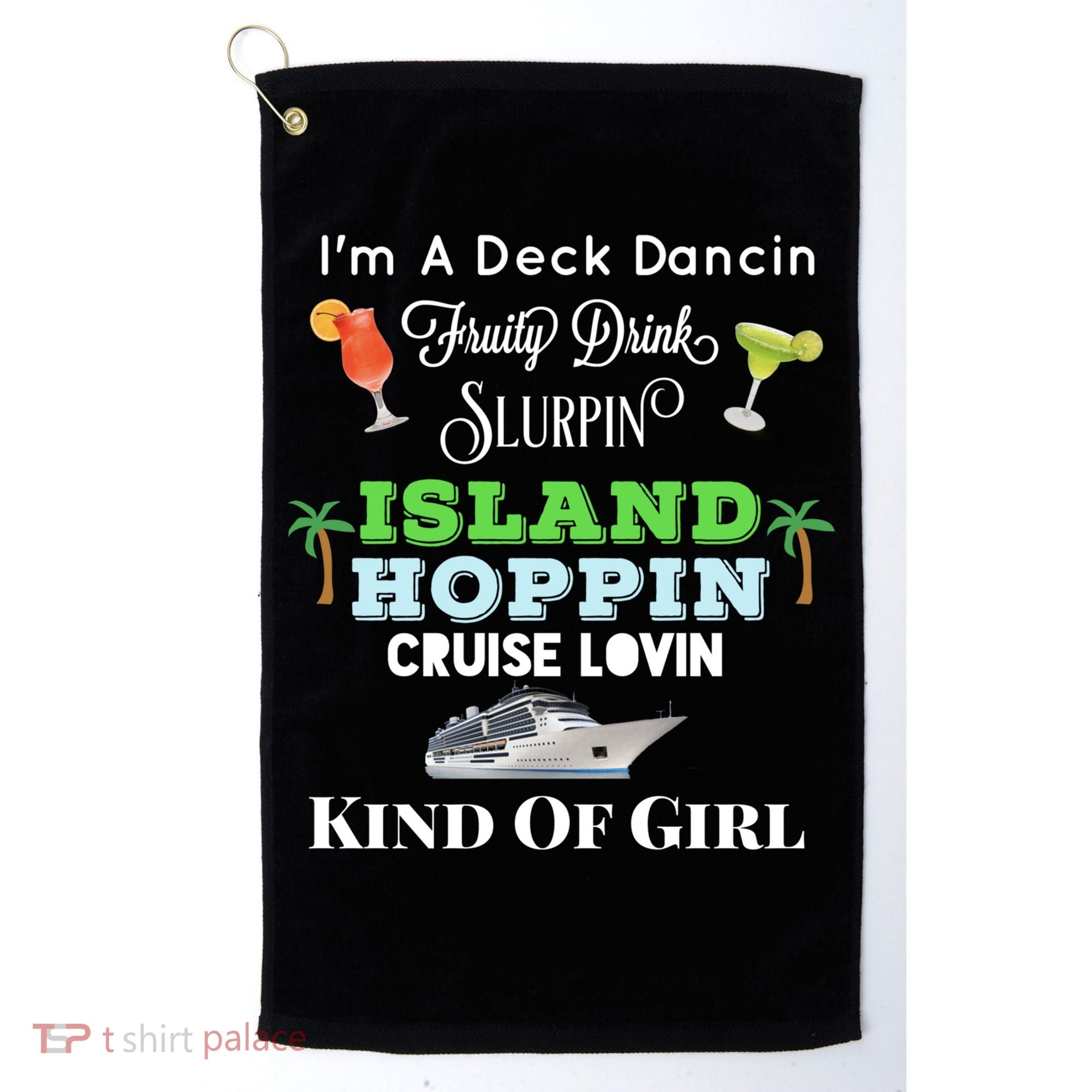 Cruise Ship Accessories Island Hoppin Cruise Boat Gift Golf Towel