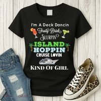 Cruise Ship Accessories Island Hoppin Cruise Boat Gift Women's T-Shirt thumb 3