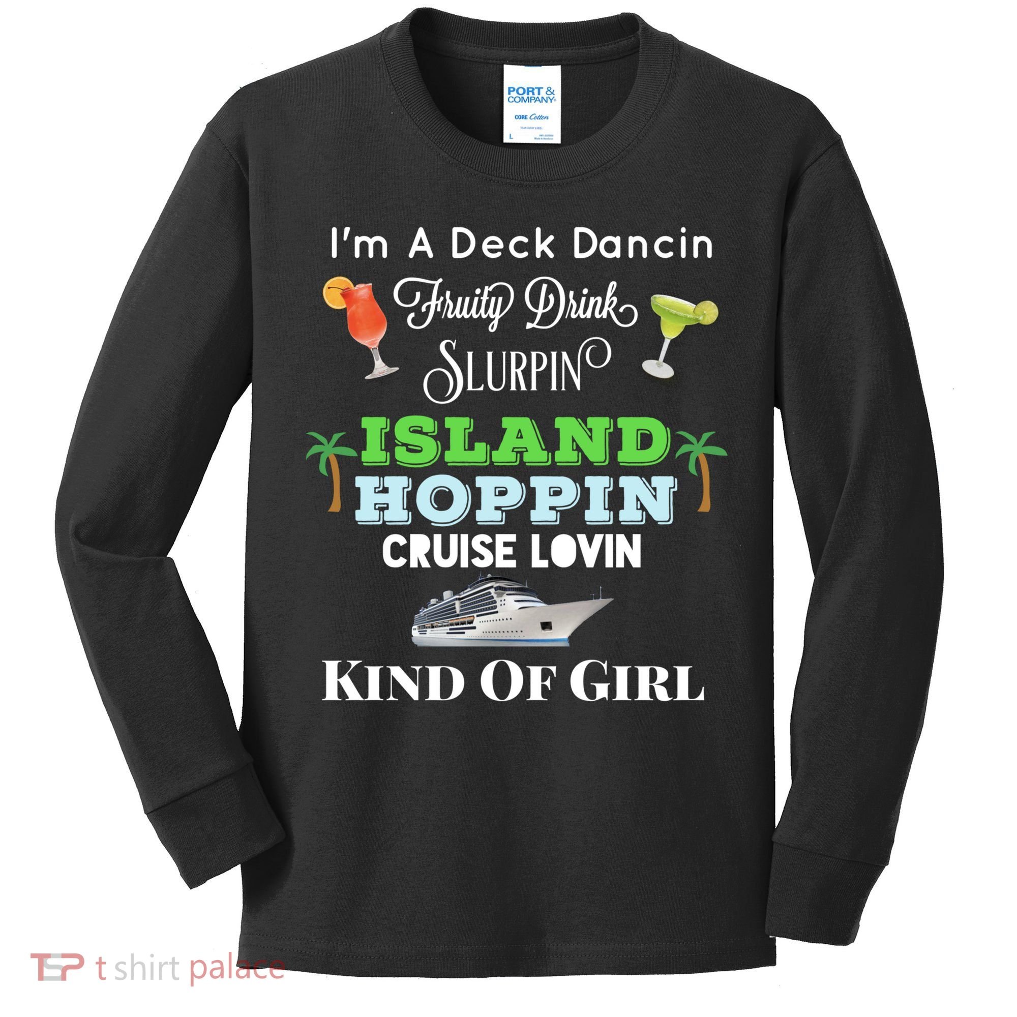 Cruise Ship Accessories Island Hoppin Cruise Boat Gift Kids Long Sleeve Shirt