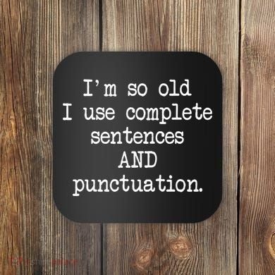 Complete Sentences And Punctuation Grammar Coaster