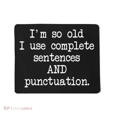 Complete Sentences And Punctuation Grammar Mousepad