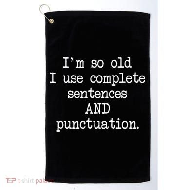 Complete Sentences And Punctuation Grammar Golf Towel