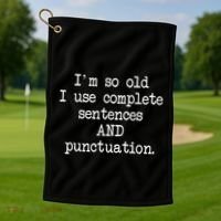 Complete Sentences And Punctuation Grammar Golf Towel thumb 1