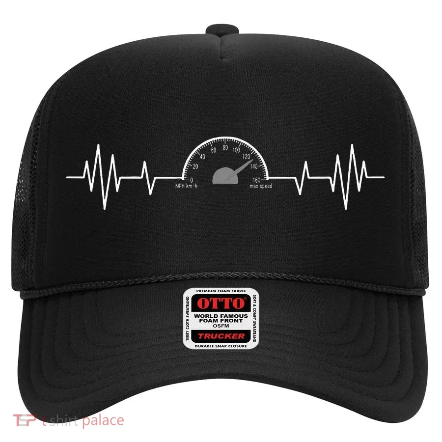 Car Speedometer Auto Mechanic Guys Heartbeat Gift Hat