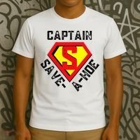 Captain Save A Hoe Rusty Vintage Funny Retro T-Shirt thumb 3