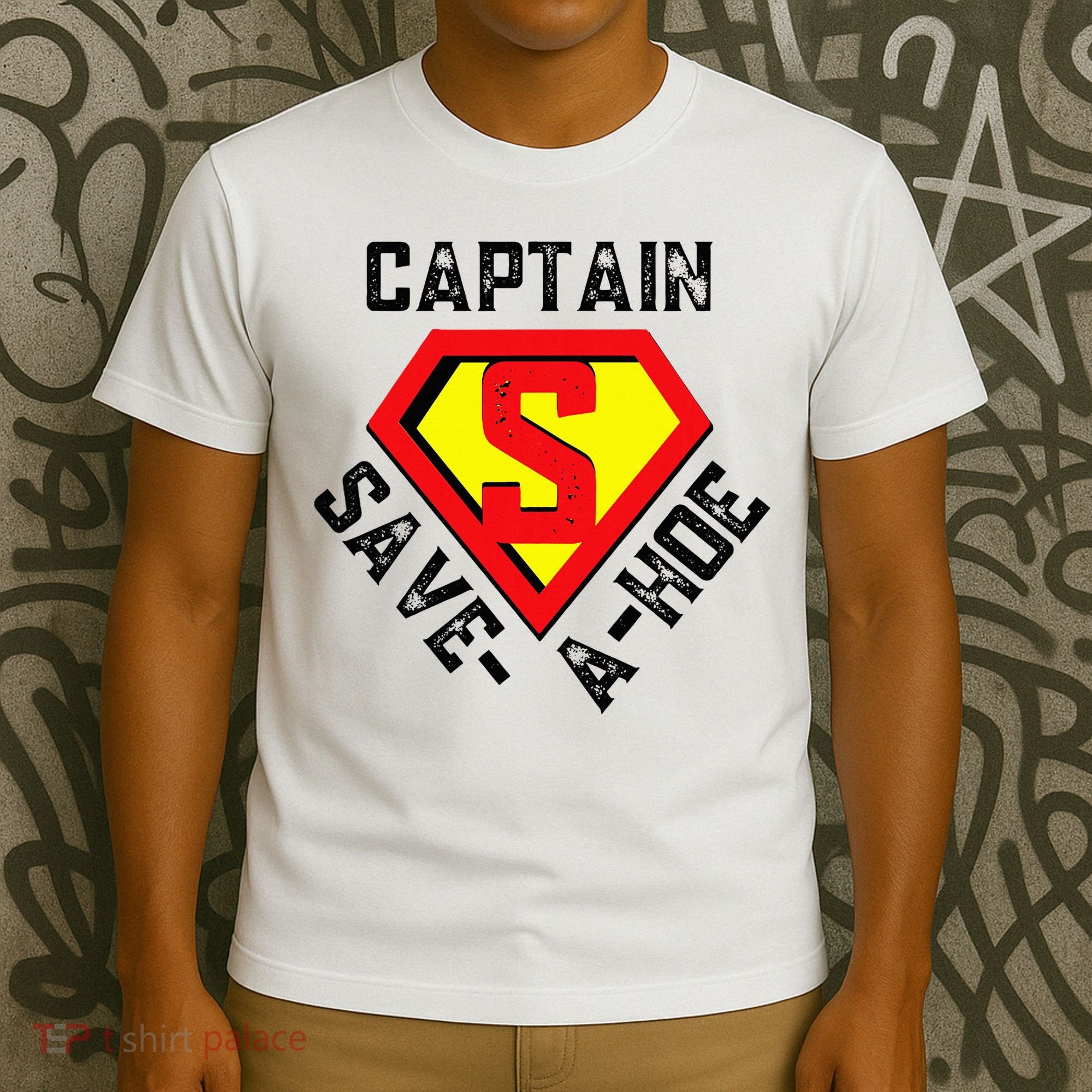 Captain Save A Hoe Rusty Vintage Funny Retro T-Shirt