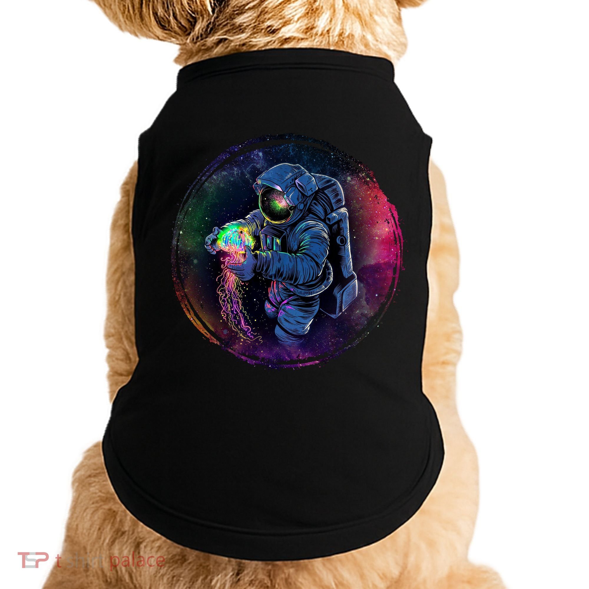 Cool Space Astronaut Jellyfish Galaxy Doggie Tank