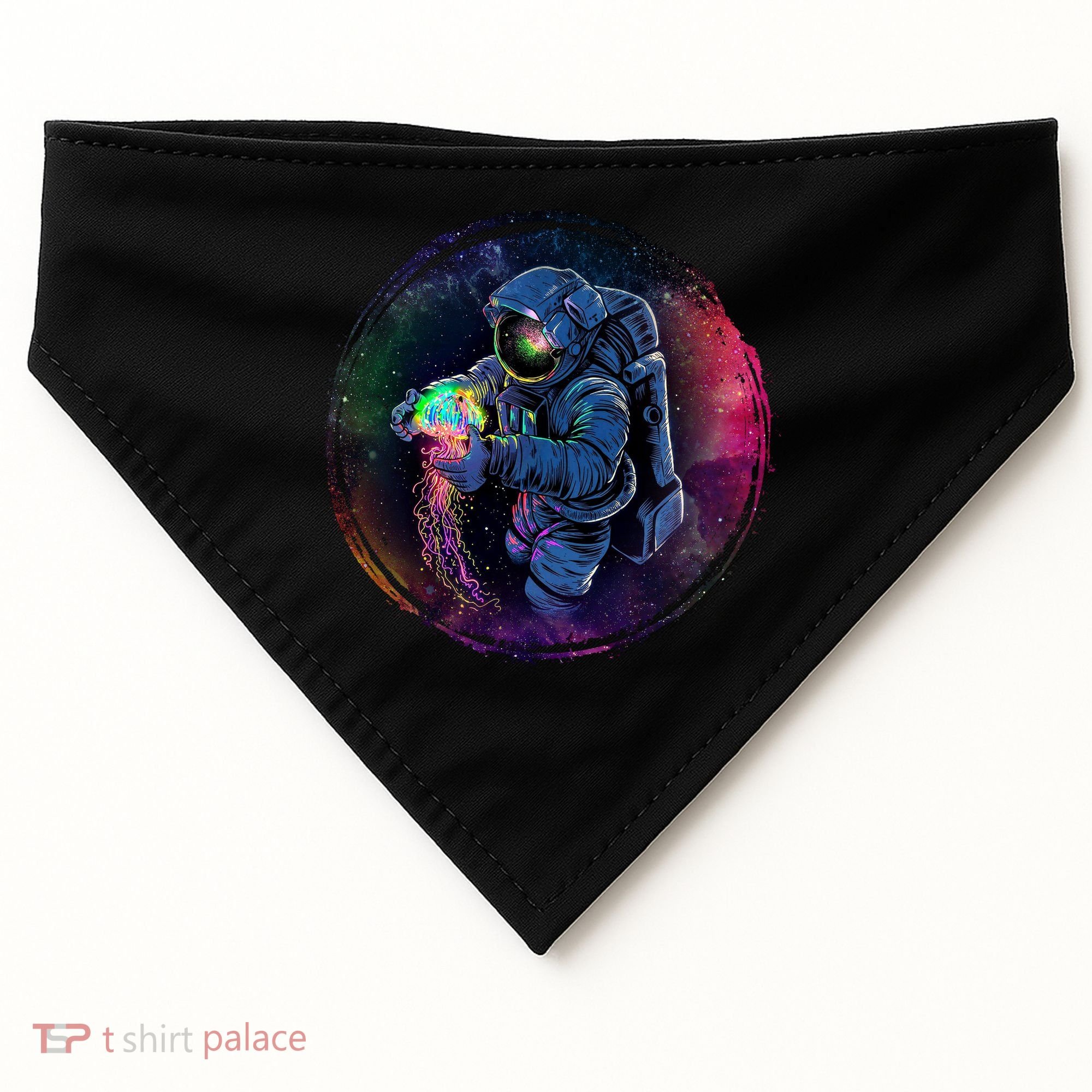 Cool Space Astronaut Jellyfish Galaxy USA-Made Doggie Bandana
