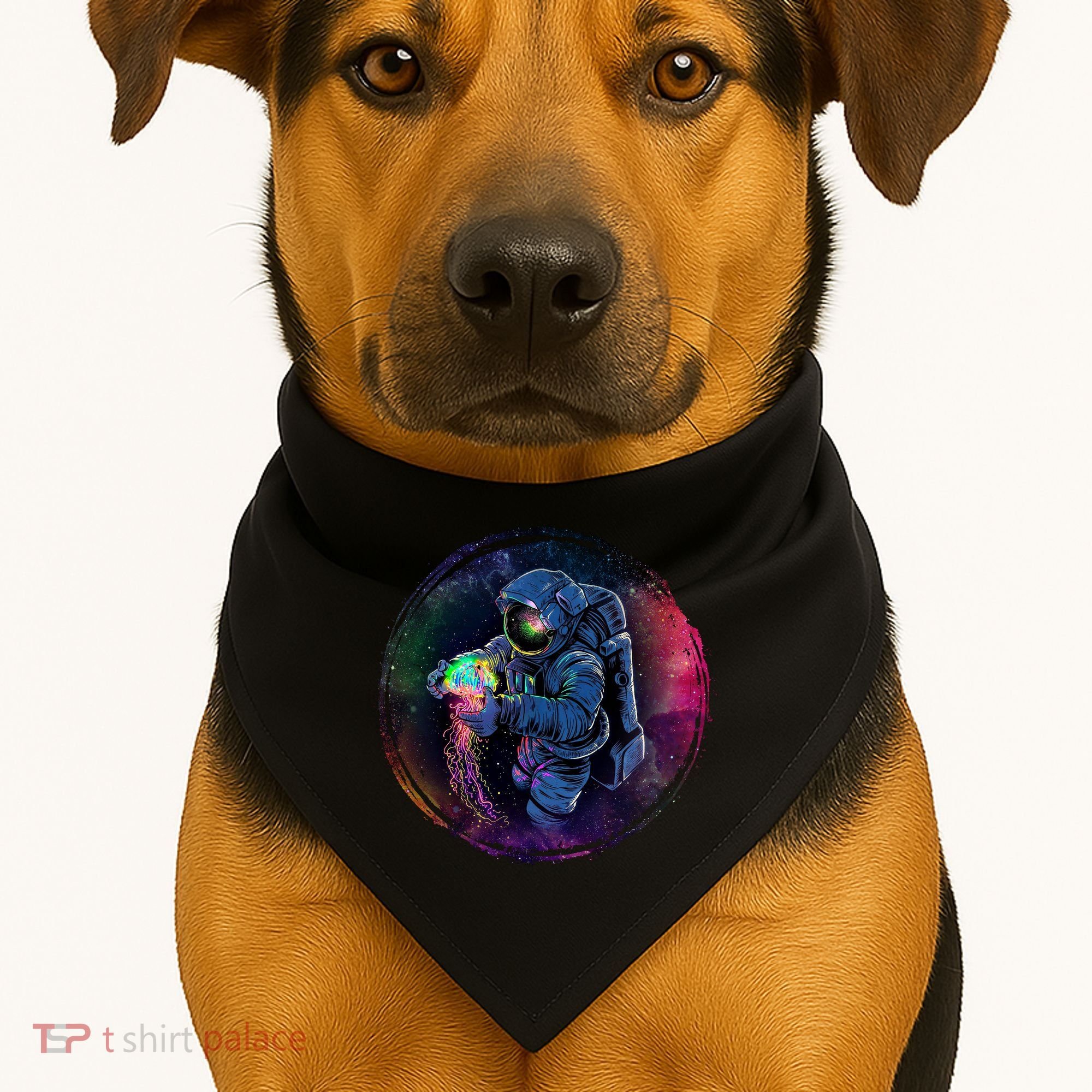 Cool Space Astronaut Jellyfish Galaxy USA-Made Doggie Bandana