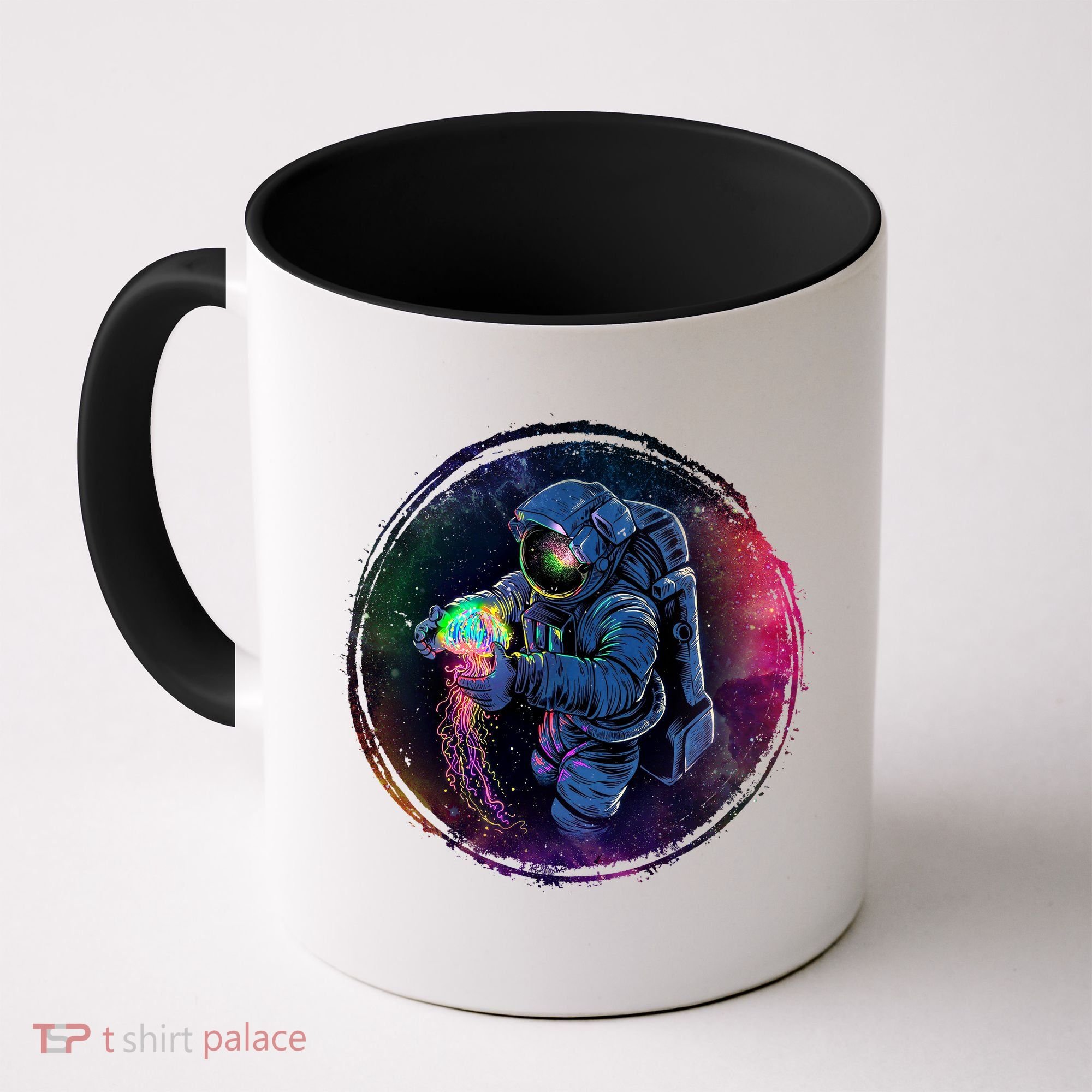 Cool Space Astronaut Jellyfish Galaxy Coffee Mug