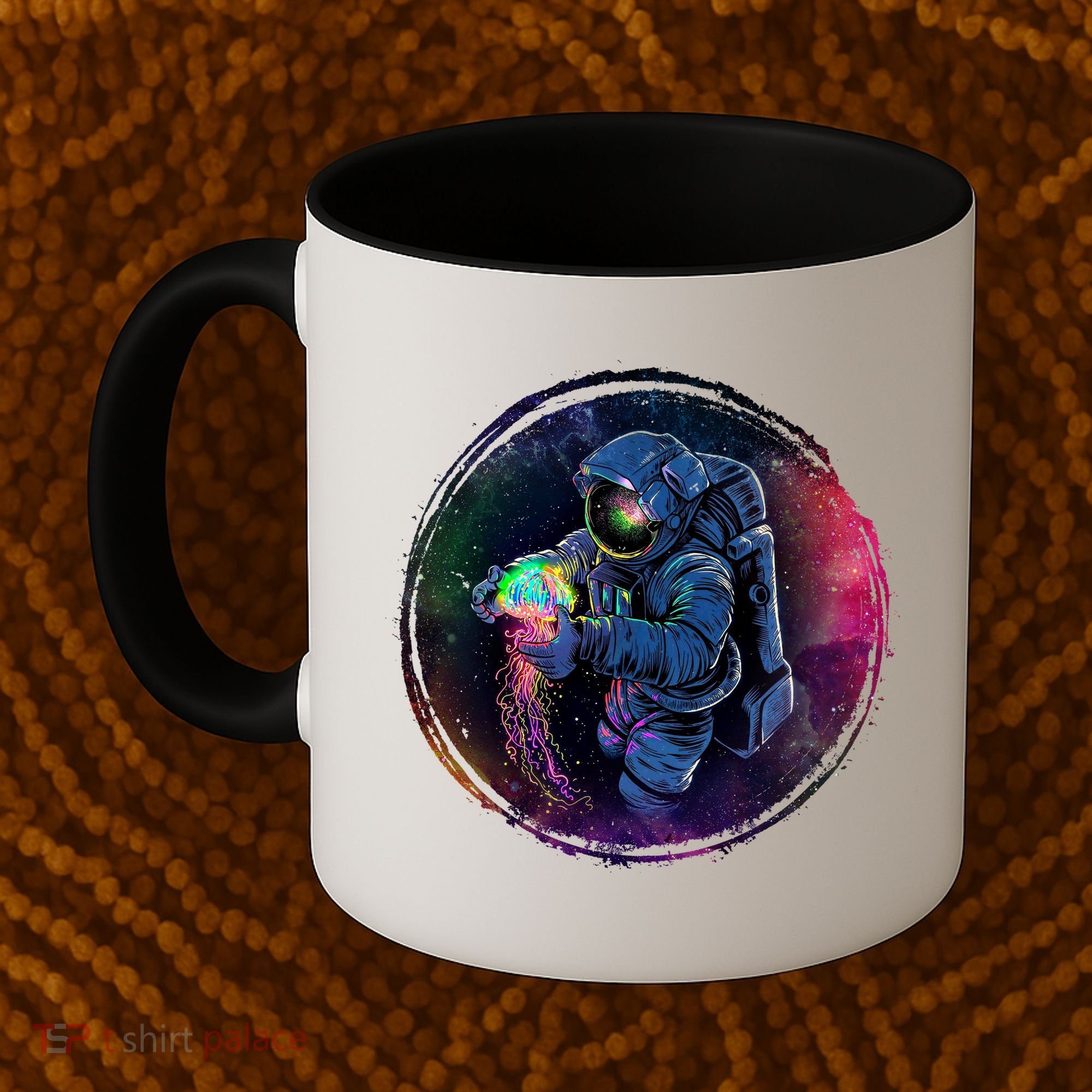 Cool Space Astronaut Jellyfish Galaxy Coffee Mug